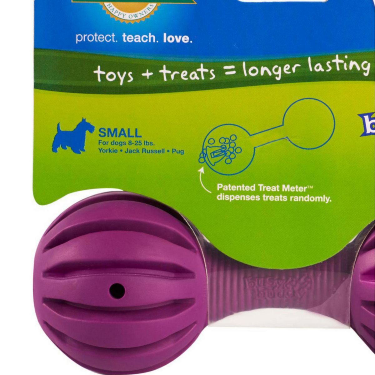 PET SAFE - Juguete para Perro Pequeño Busy Buddy Waggle Jebe Morado