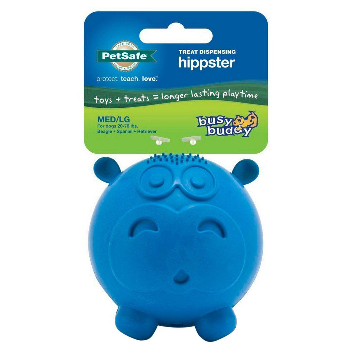 PET SAFE - Juguete de Látex Hipopótamo Azul