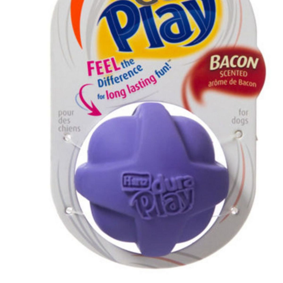 HARTZ - Pelota Aroma Tocino para Perro Látex 6x6x6cm Colores Surtidos