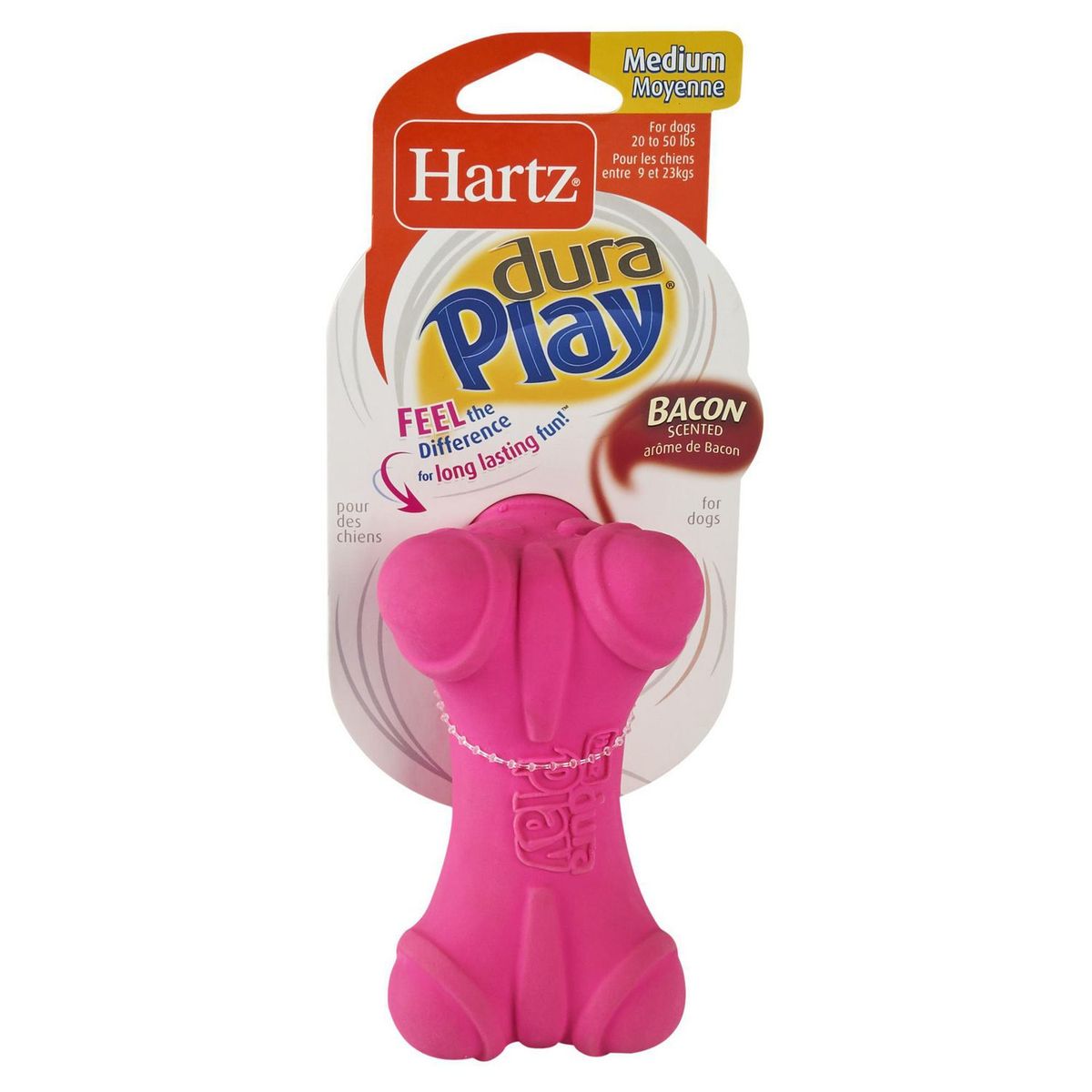 HARTZ - Juguete para Perro Hueso Látex Rosado 6.5x11x6.5cm