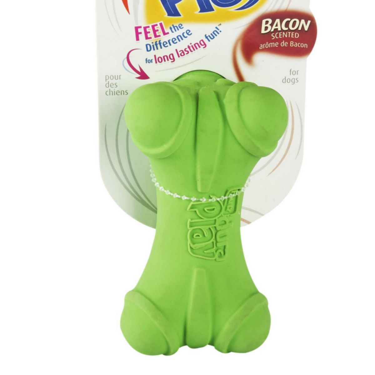 HARTZ - Juguete para Perro Hueso Látex Verde 6.5x11x6.5cm