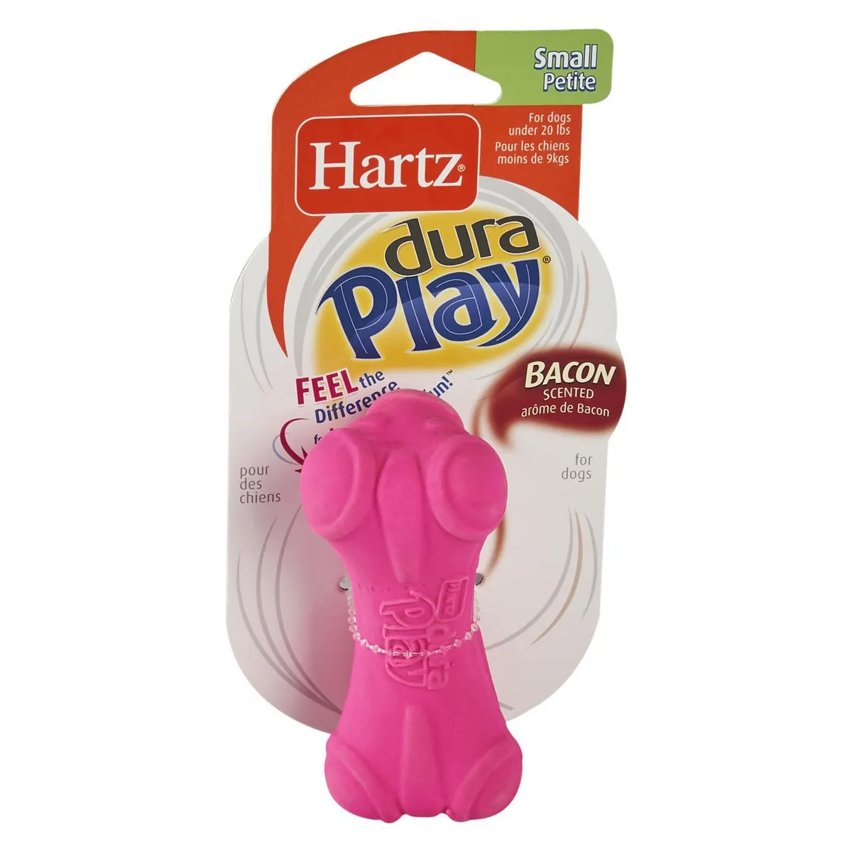 HARTZ - Juguete para Perro Hueso Látex Rosado 4x8.5x4cm