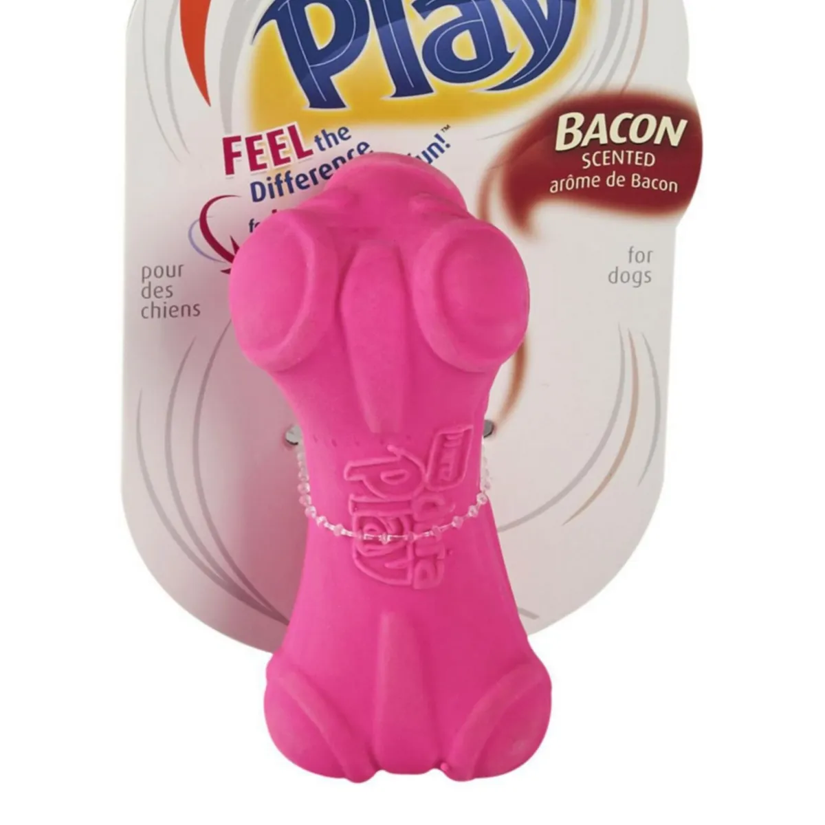 HARTZ - Juguete para Perro Hueso Látex Rosado 4x8.5x4cm