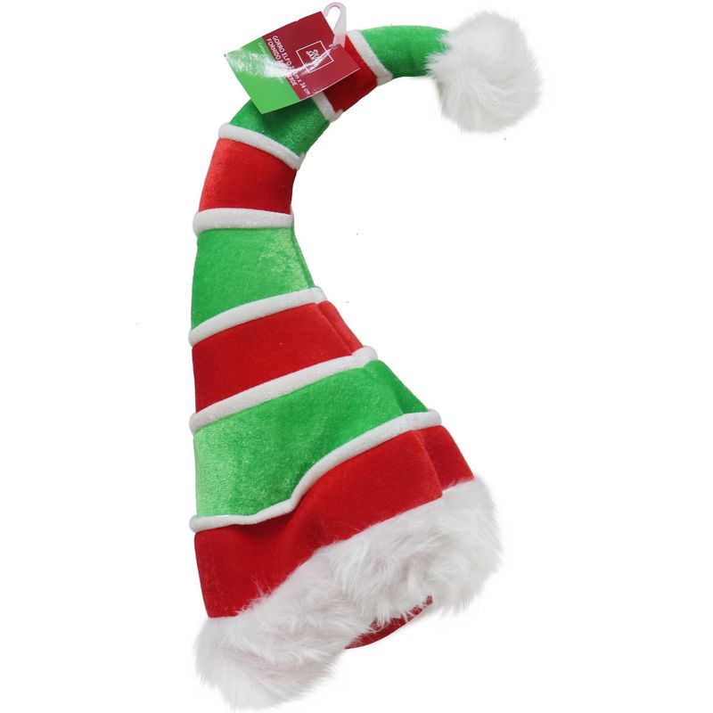 DEAR SANTA - Gorro Elfo Rojo/Verde Navidad 28x36cm