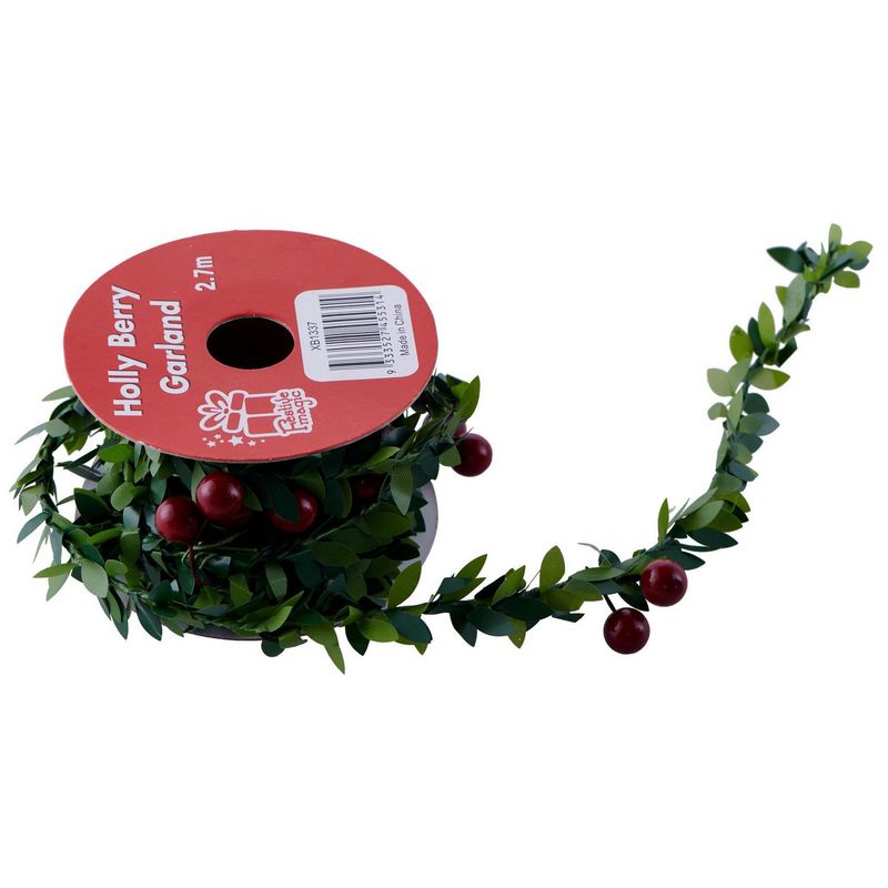 DEAR SANTA - Guirnalda Holly Berrie Navidad 270cm