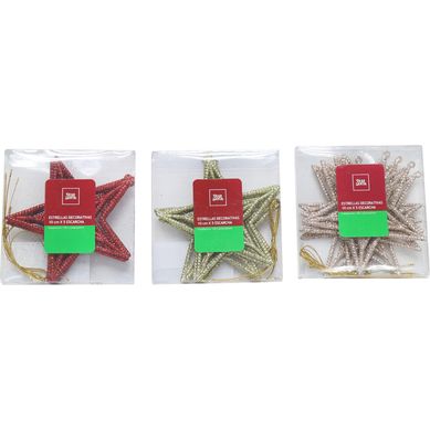 Adorno de rbol Estrellas Decorativas Navidad 10cm