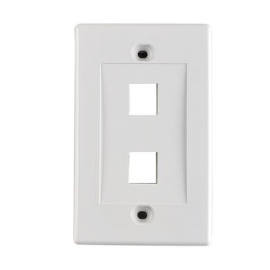 Placa RJ Doble Dixon Blanco