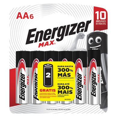 Pack de 6 Pilas Alcalinas Energizer AA 1.5V