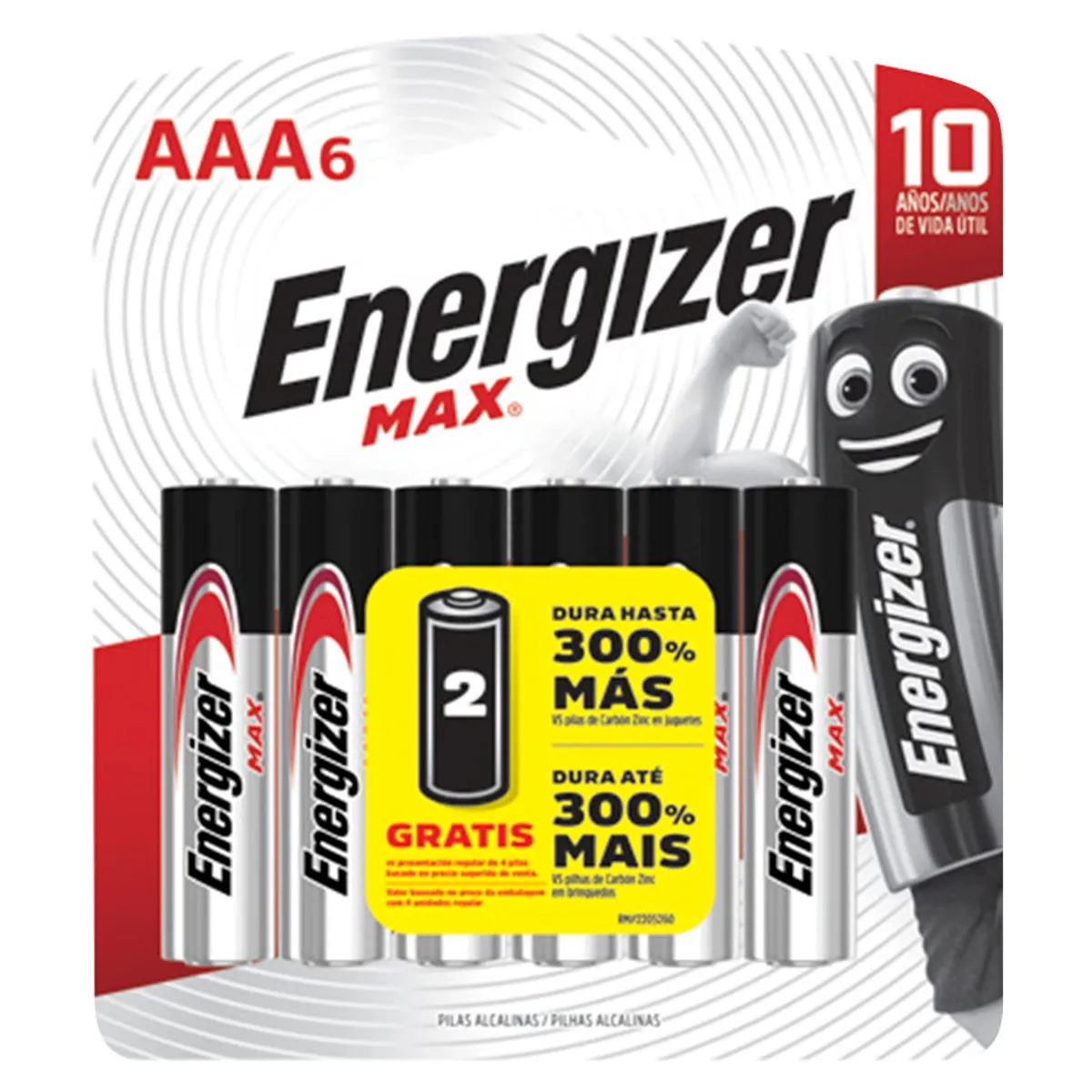 ENERGIZER - Pack de 6 pilas alcalinas AAA 1.5V Energizer