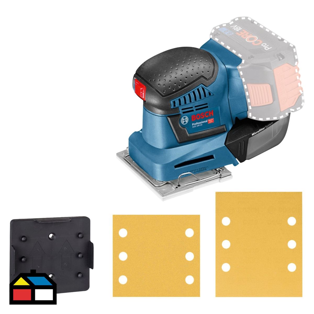 BOSCH - Lijadora Orbital Inalámbrica 18V (Sin batería) Bosch