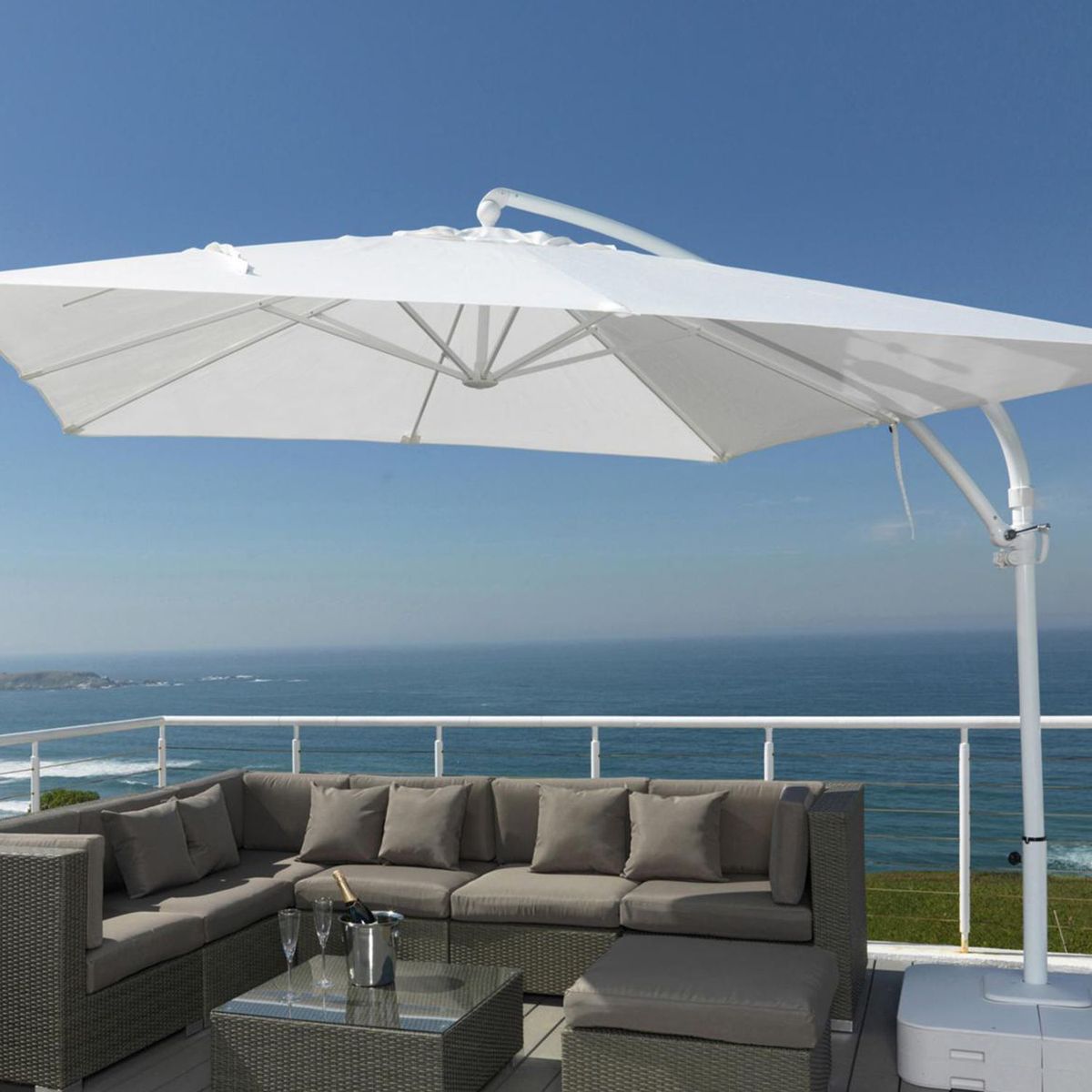 JUST HOME COLLECTION - Repuesto Sombrilla Lateral Blanco 2.7m