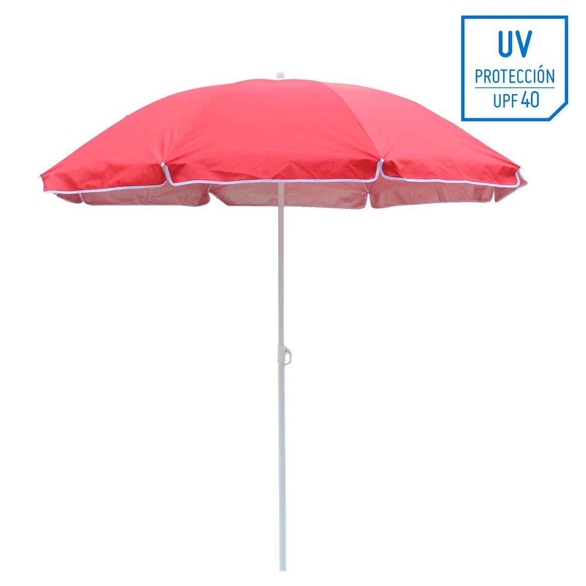KLIMBER - Sombrilla de Playa +UV 40 1.8m Rojo