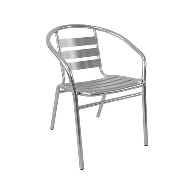 Silla Slat Plateada de Aluminio