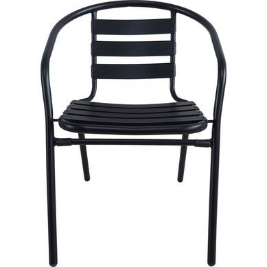 Silla de Aluminio Negra Apilable