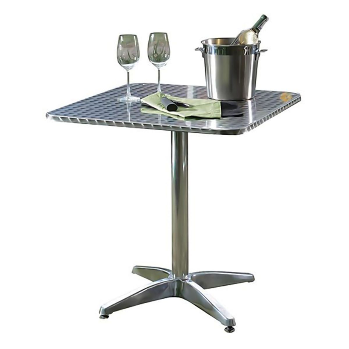 JUST HOME COLLECTION - Mesa Cuadrada 70 cm 2 Personas Aluminio