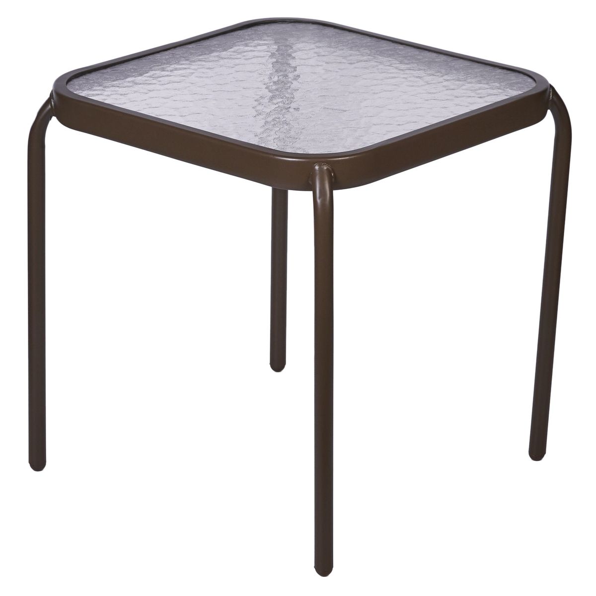 JUST HOME COLLECTION - Mesa Metálica de Apoyo Cuadrada