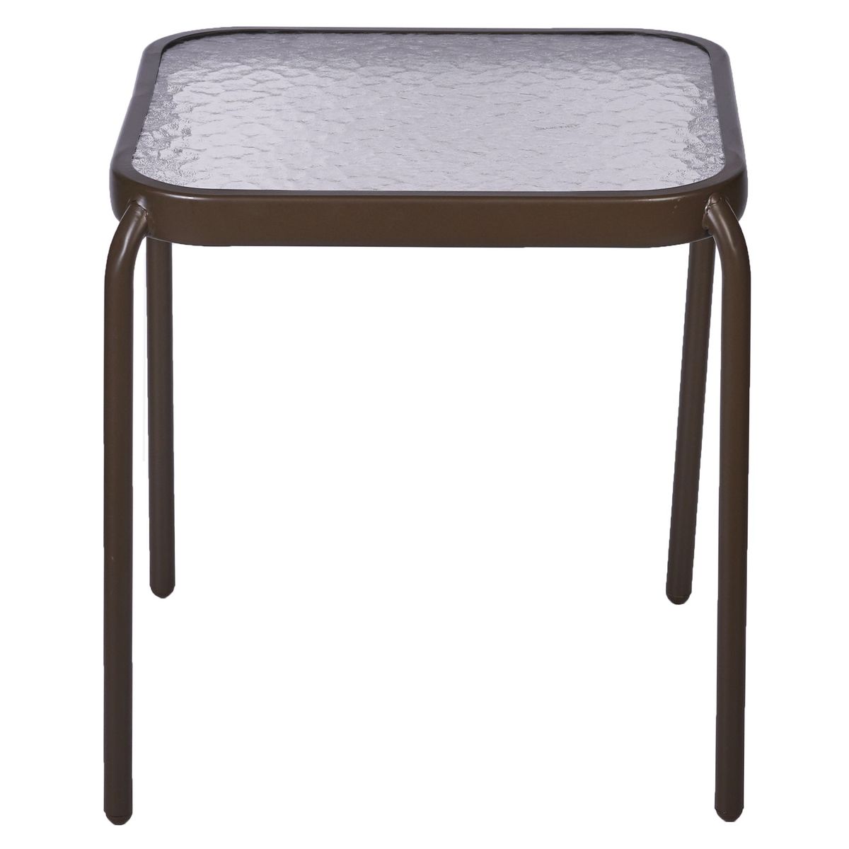 JUST HOME COLLECTION - Mesa Metálica de Apoyo Cuadrada