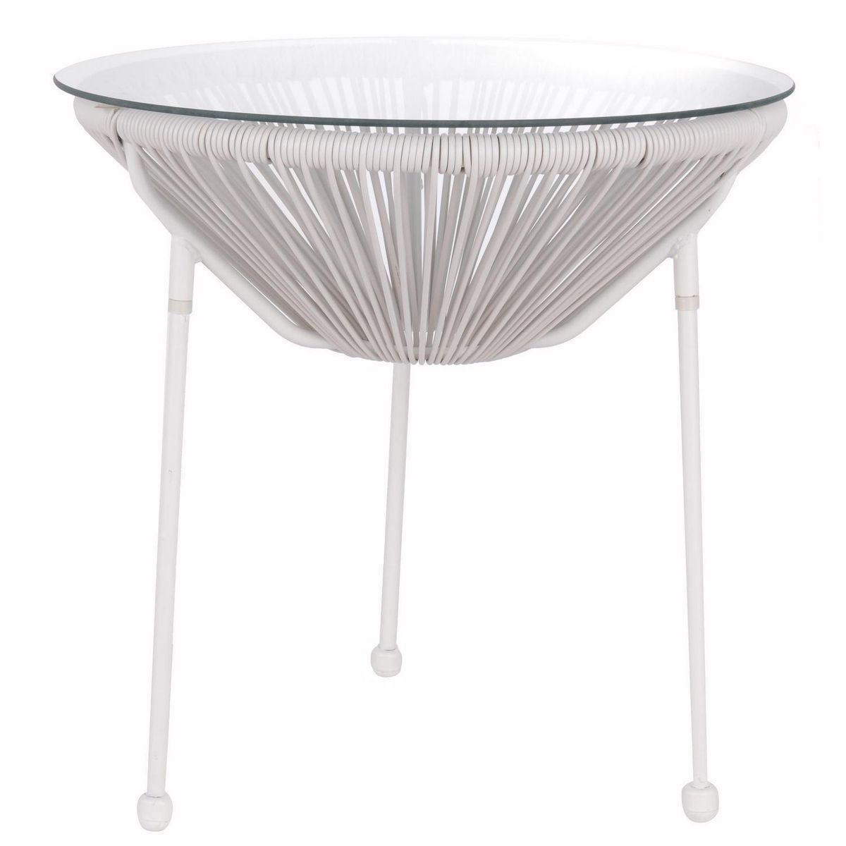 JUST HOME COLLECTION - Mesa Cozumel Ratán 50x50x50cm 1 Persona Blanco