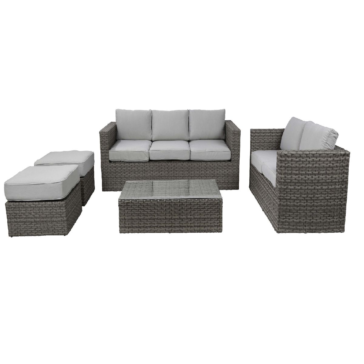 JUST HOME COLLECTION - Juego de Living de terraza Cirali 7 personas Natural