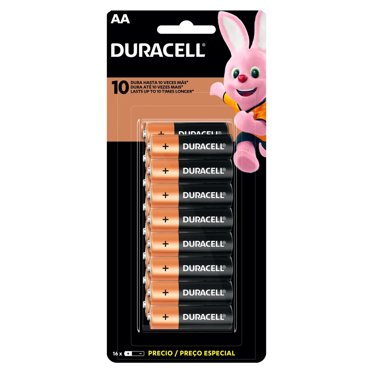DURACELL - Pack de 16 pilas alcalinas AA 1.5V Duracell