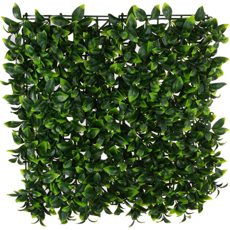 JUST HOME COLLECTION - Jardín vertical Palmeta Decorativa Verde 50x50cm
