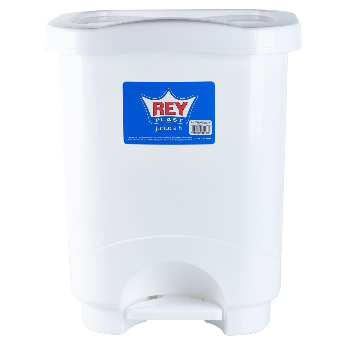 REYPLAST - Basurero de Plástico Reyplast Blanco 24L