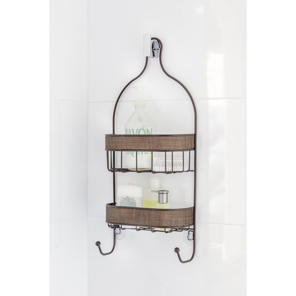 IDESIGN - Organizador de Baño 2 Repisas Bronce