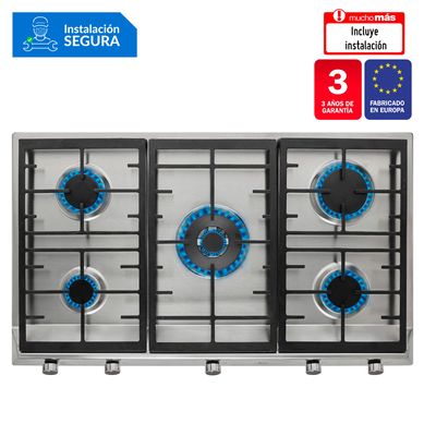 Cocina empotrable Gas Teka EX-90.1 5G AI DR CI X5 Quemadores