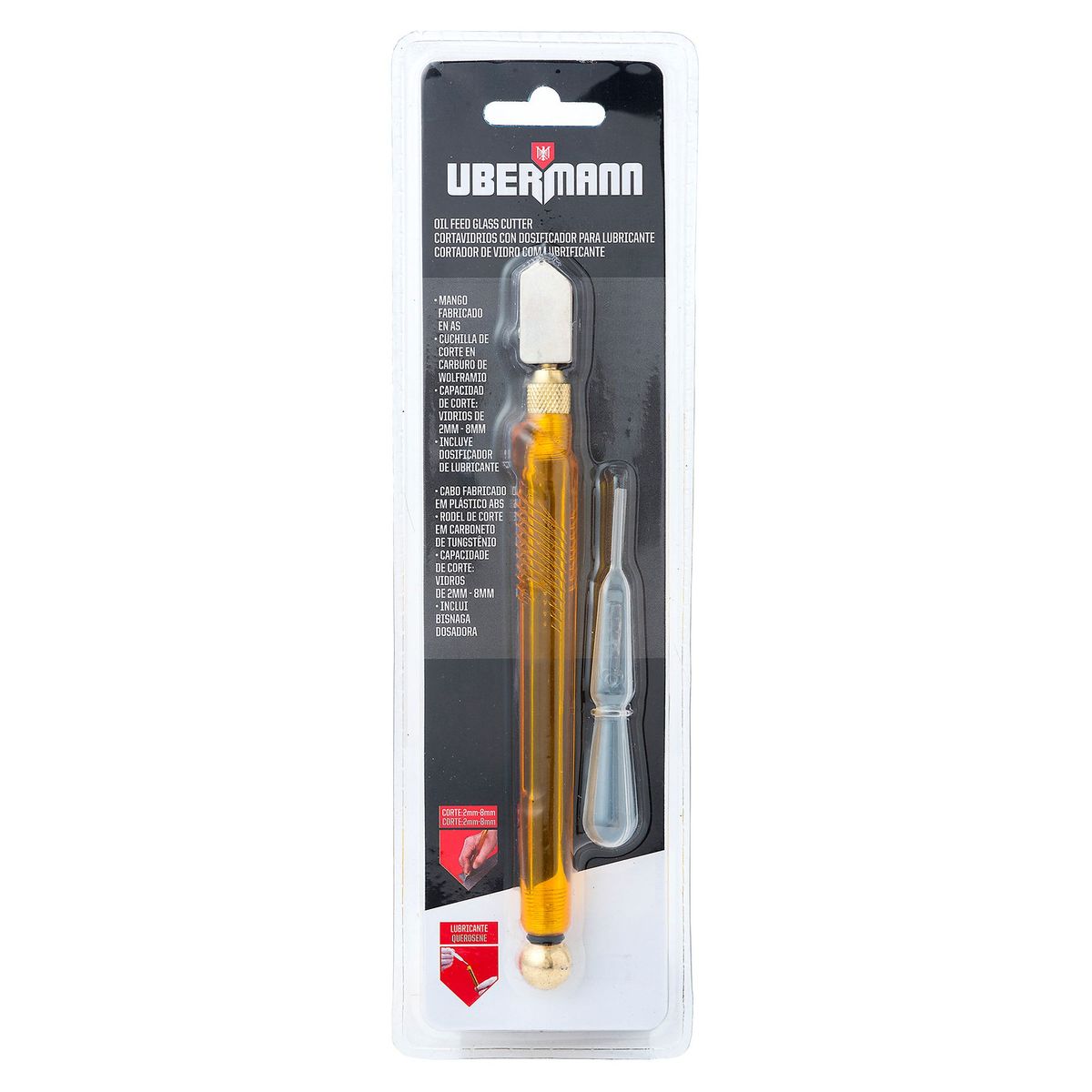 UBERMANN - Cortavidrio con Lubricación 2-8 mm Uberman