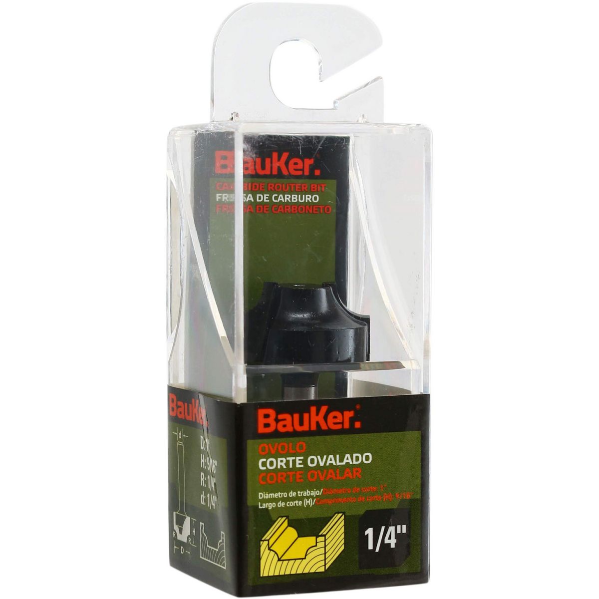BAUKER - Fresa Corte Ovalado 1/4'' Bauker