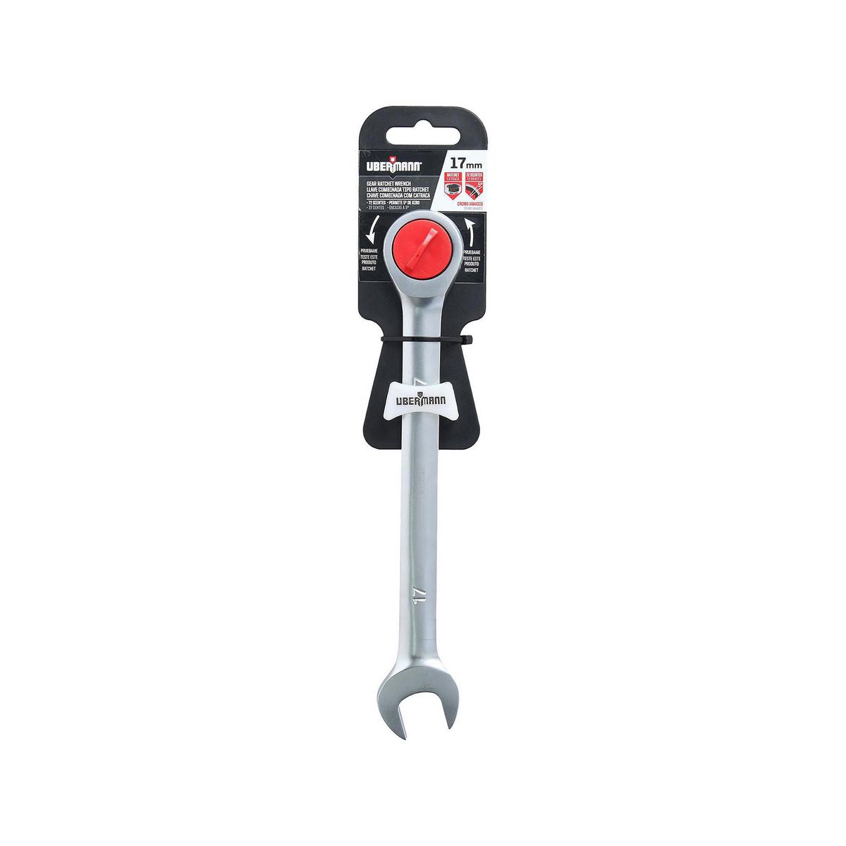 UBERMANN - Llave Combinada Ratchet Acero Ubermann 17mm