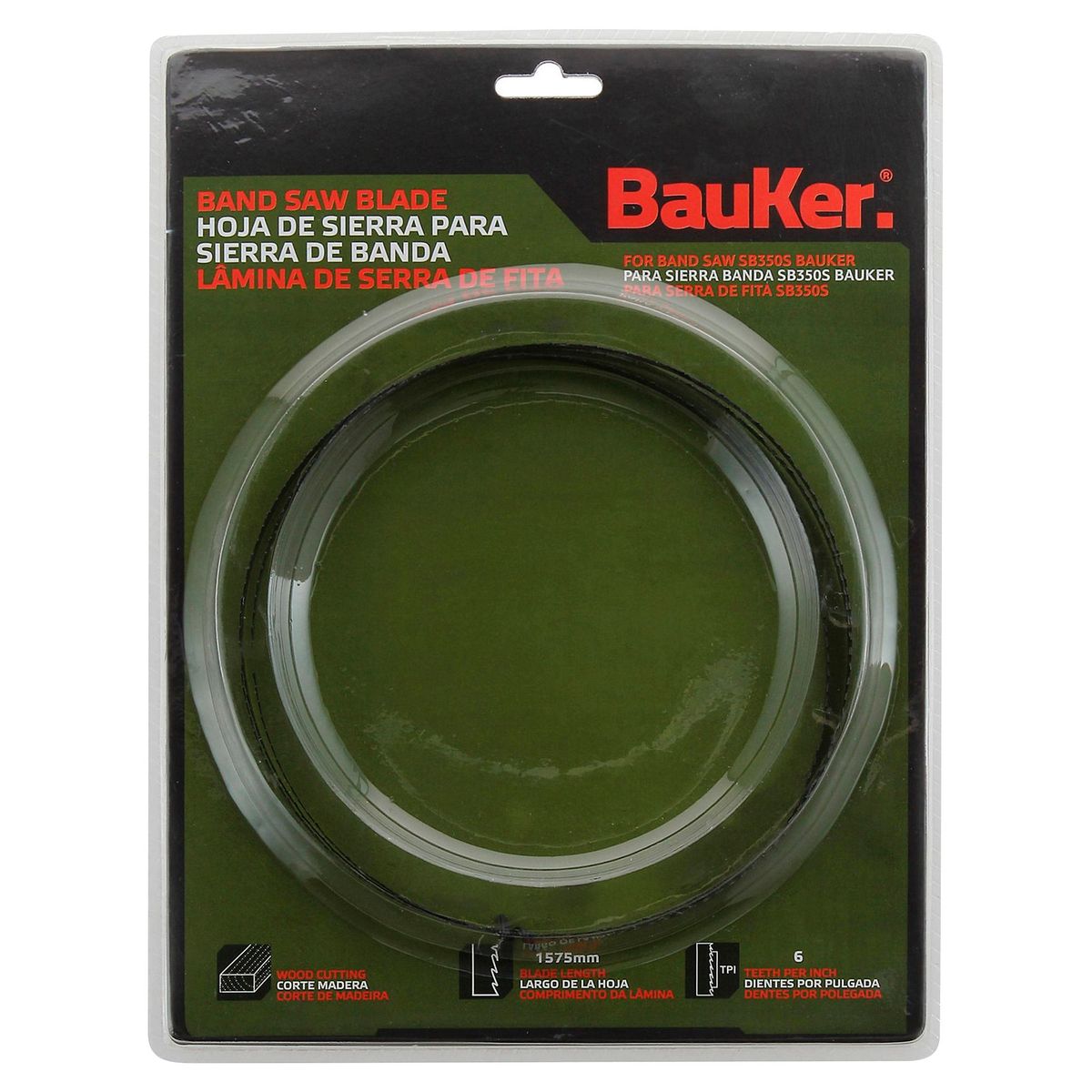 BAUKER - Hoja Sierra de Banda para madera 1575 mm