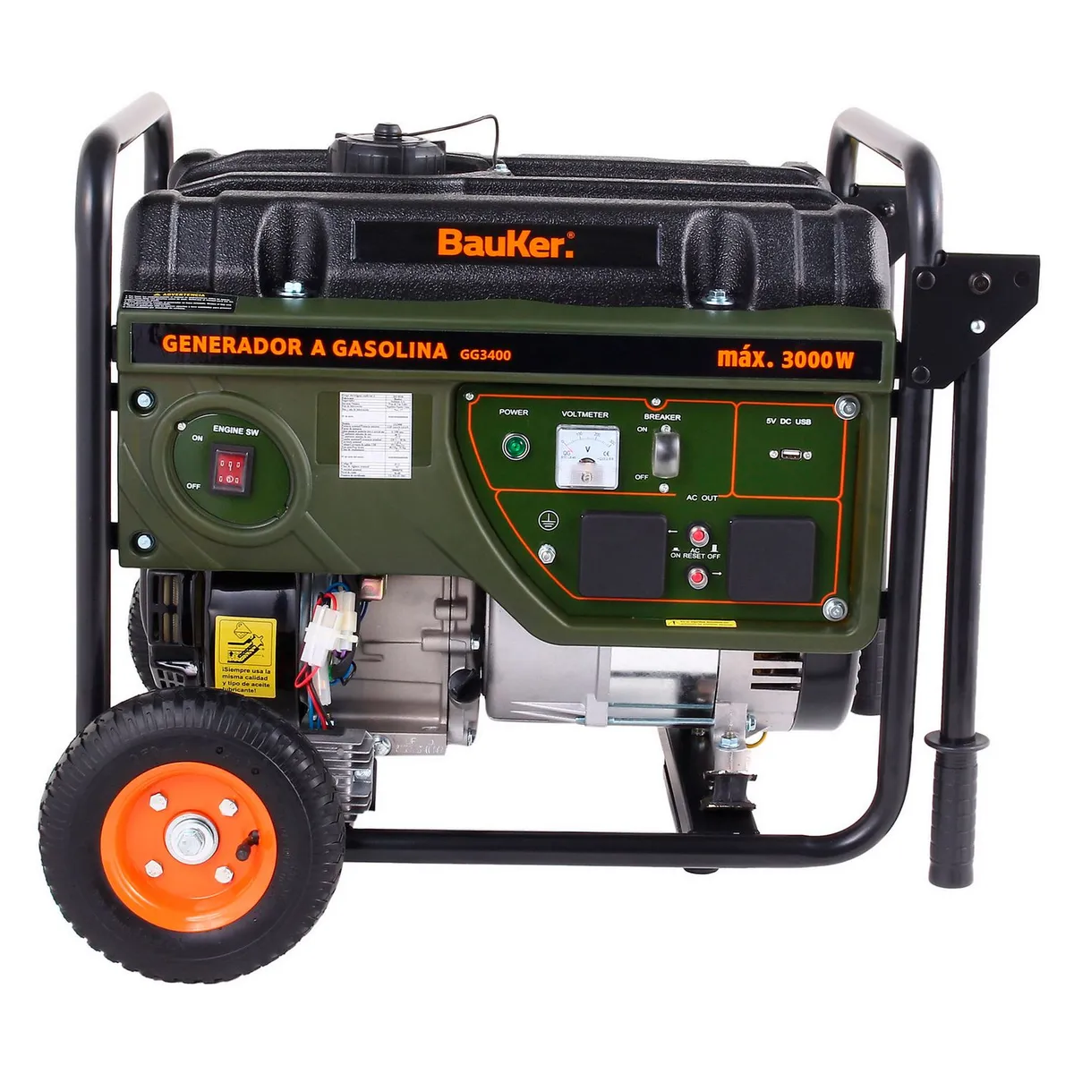 BAUKER - Generador a Gasolina 3300W Bauker