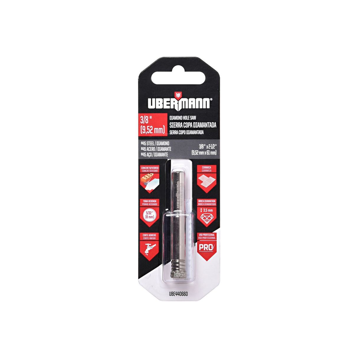 UBERMANN - Copa Diamantada 3/8'' Ubermann