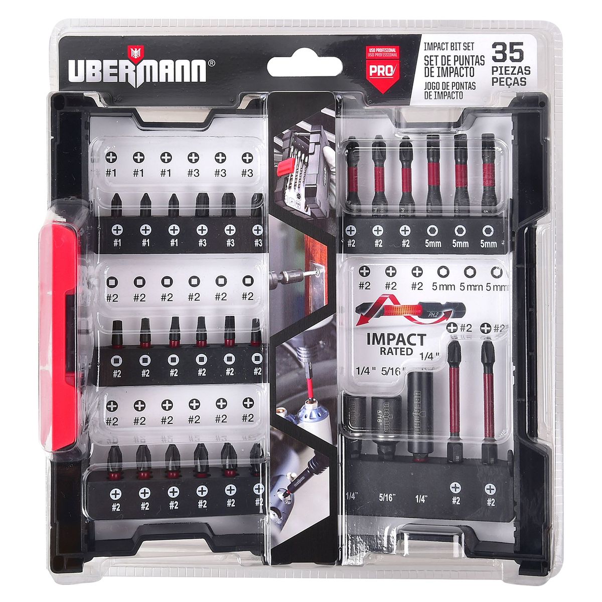 UBERMANN - Set Puntas de Impacto 35 Piezas