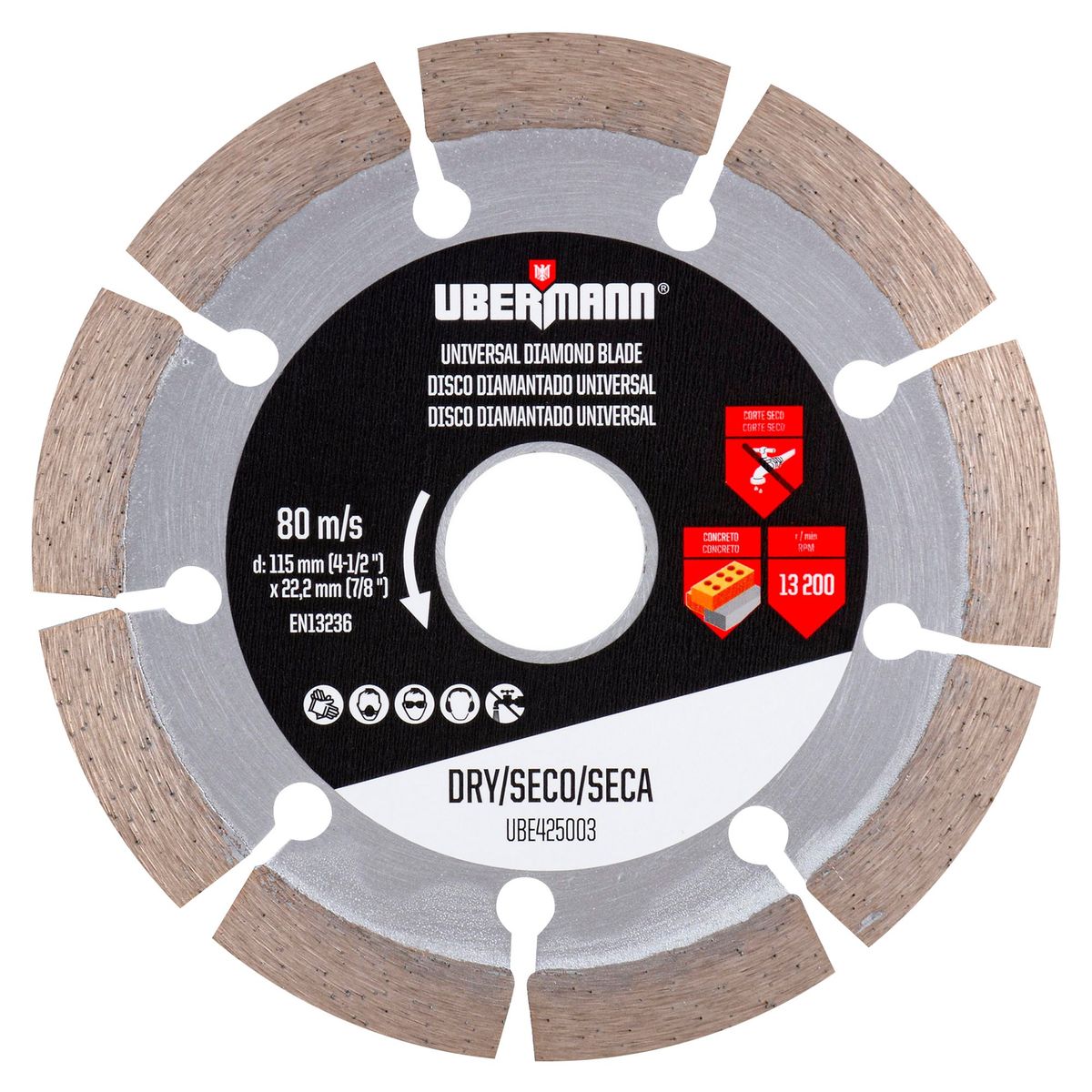 UBERMANN - Disco Diamantado Segmentado Universal 4.5''