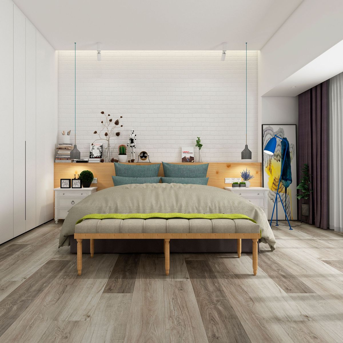 HOLZTEK - Piso SPC Oak Light Marrón 122x18cm 4mm 2.2m2