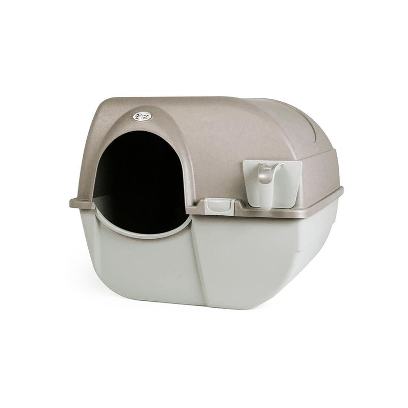 OMEGA - Arenero para Gatos Grande Plástico Marrón Claro 57x47x50cm