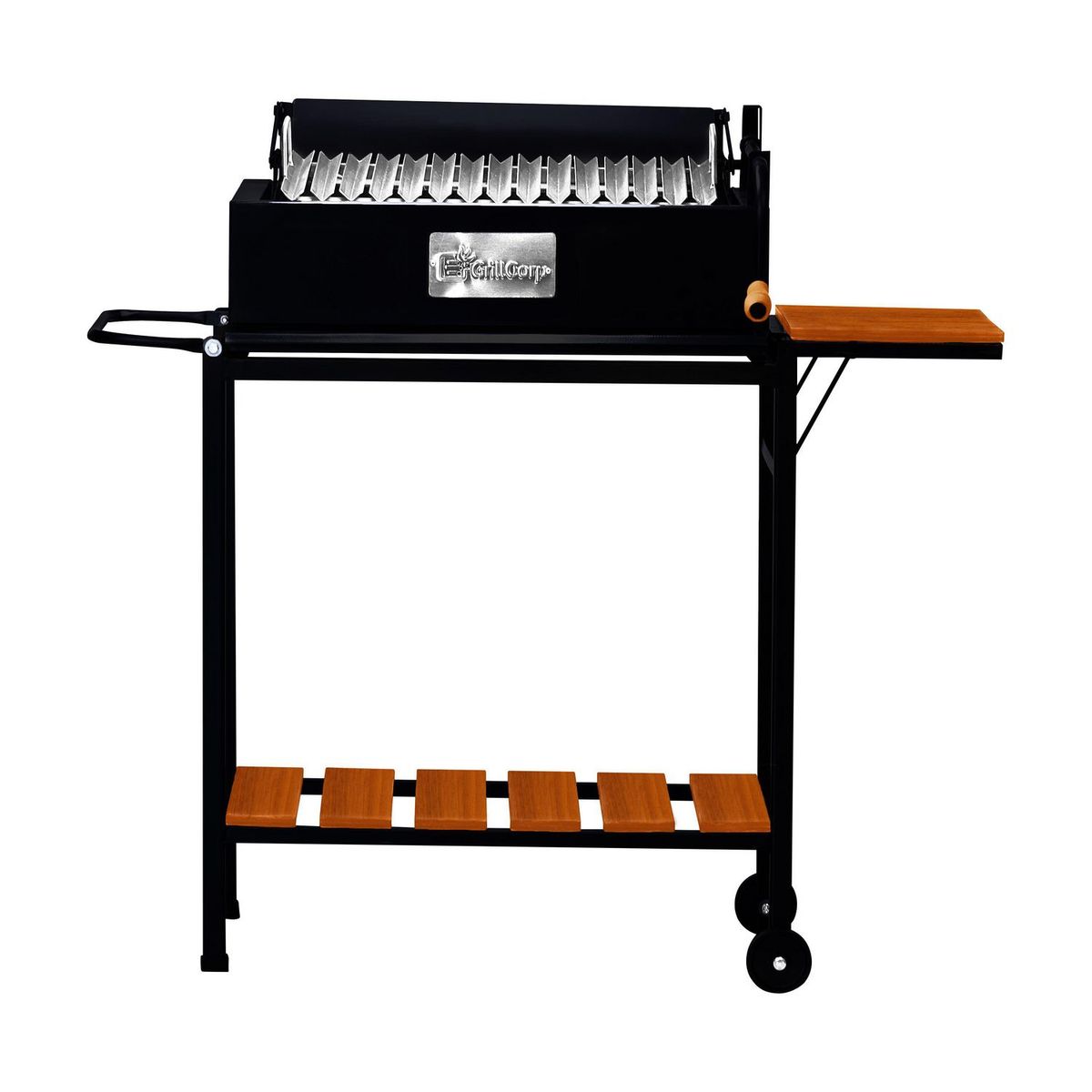 GRILLCORP - Parrilla a Carbón Grillcorp 60x90x40cm Tipo Argentina + 1 Bandeja Lateral