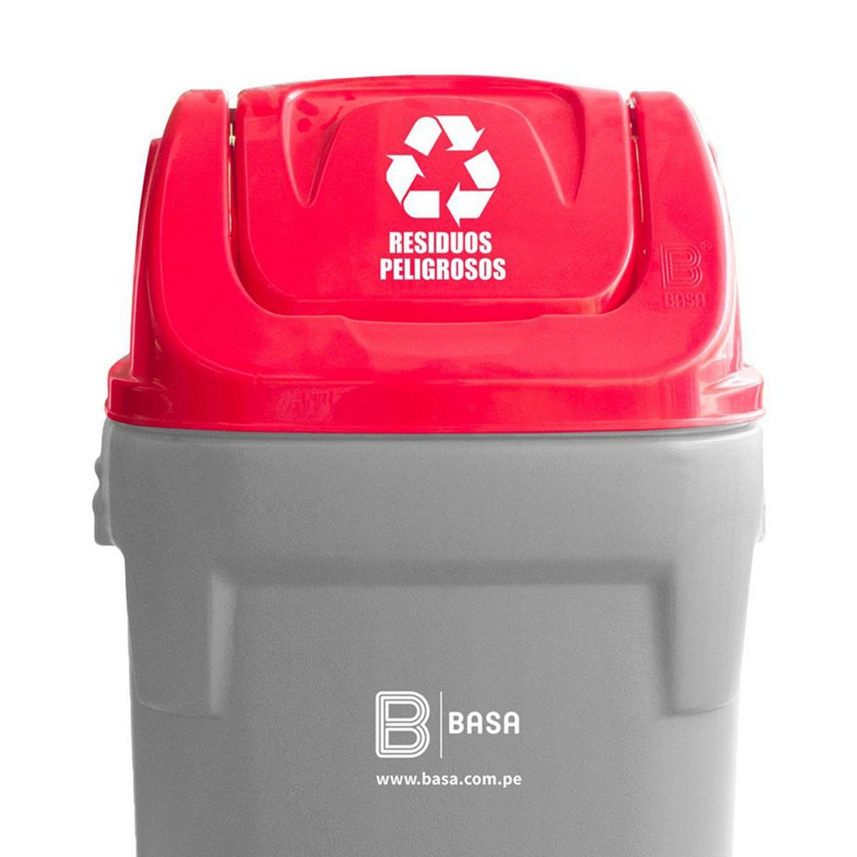 BASA - Tacho para Residuos Peligrosos 40x40cm Rojo