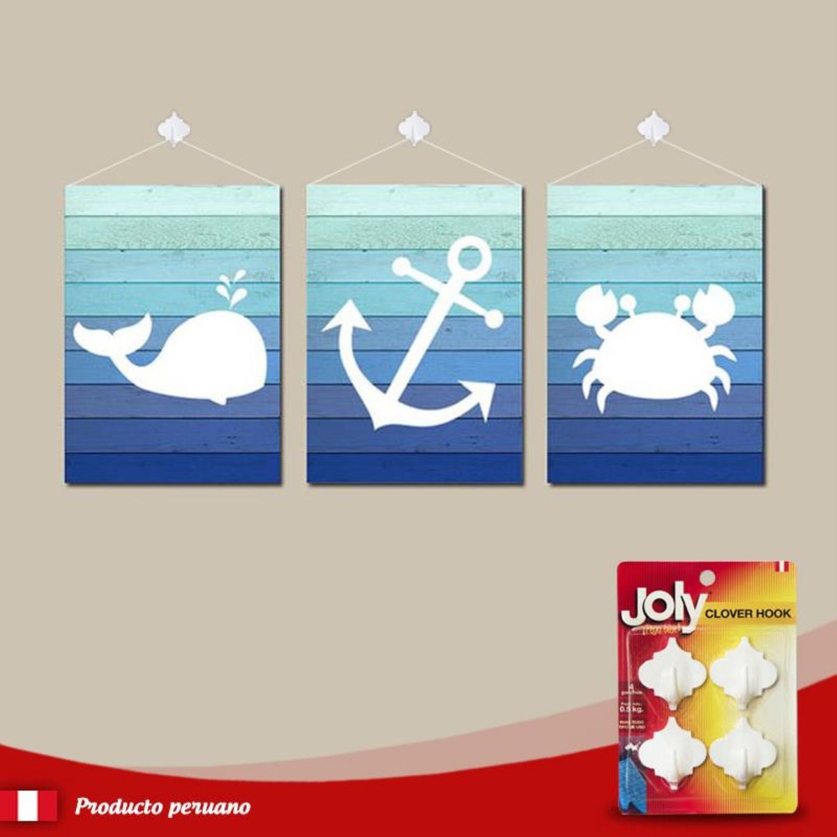 JOLY - Gancho autoadhesivo 4.5x5x3cm