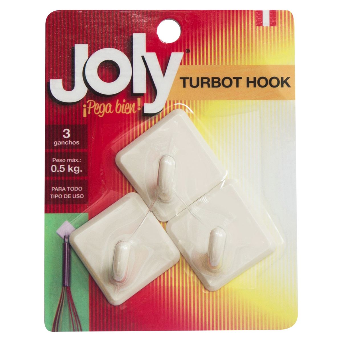 JOLY - Gancho autoadhesivo 5x5x3cm