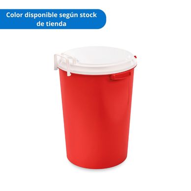 Tacho con Tapa Mecanizada 52L Rojo