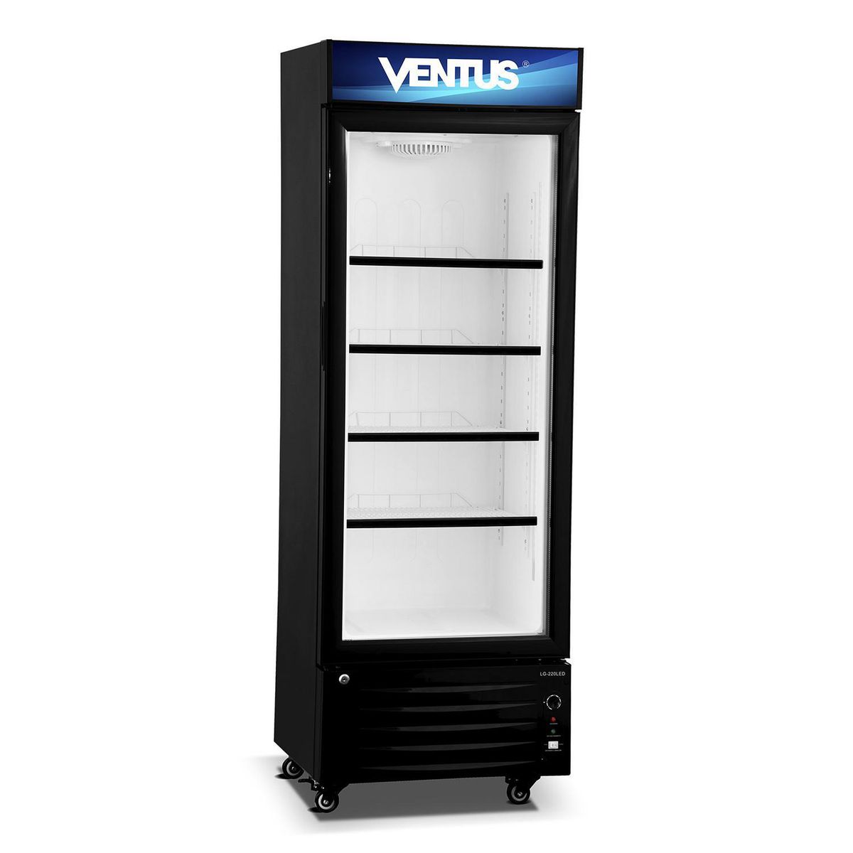 VENTUS - Visi-Cooler 1 Puerta Negro 220lt LG-220LED