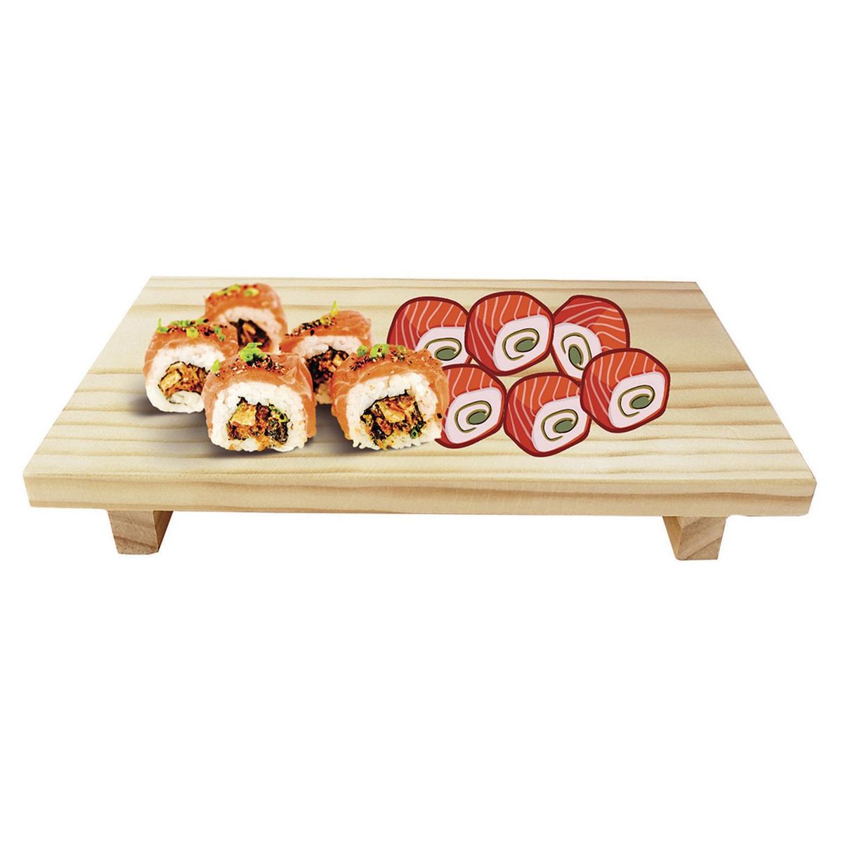 GENERICO - Tabla para Sushi 24x14 cm Beige