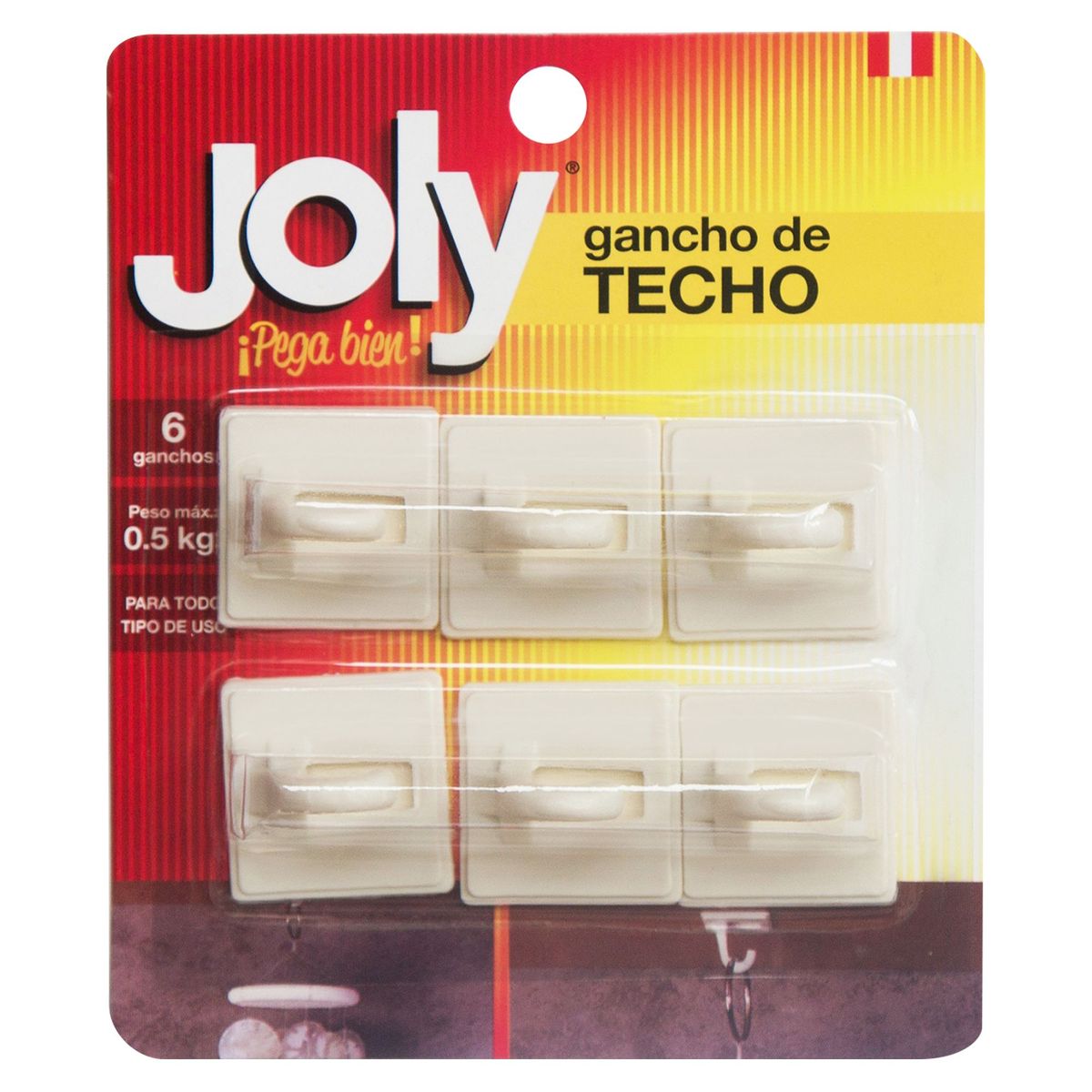 JOLY - Gancho autoadhesivo 3x3x3cm