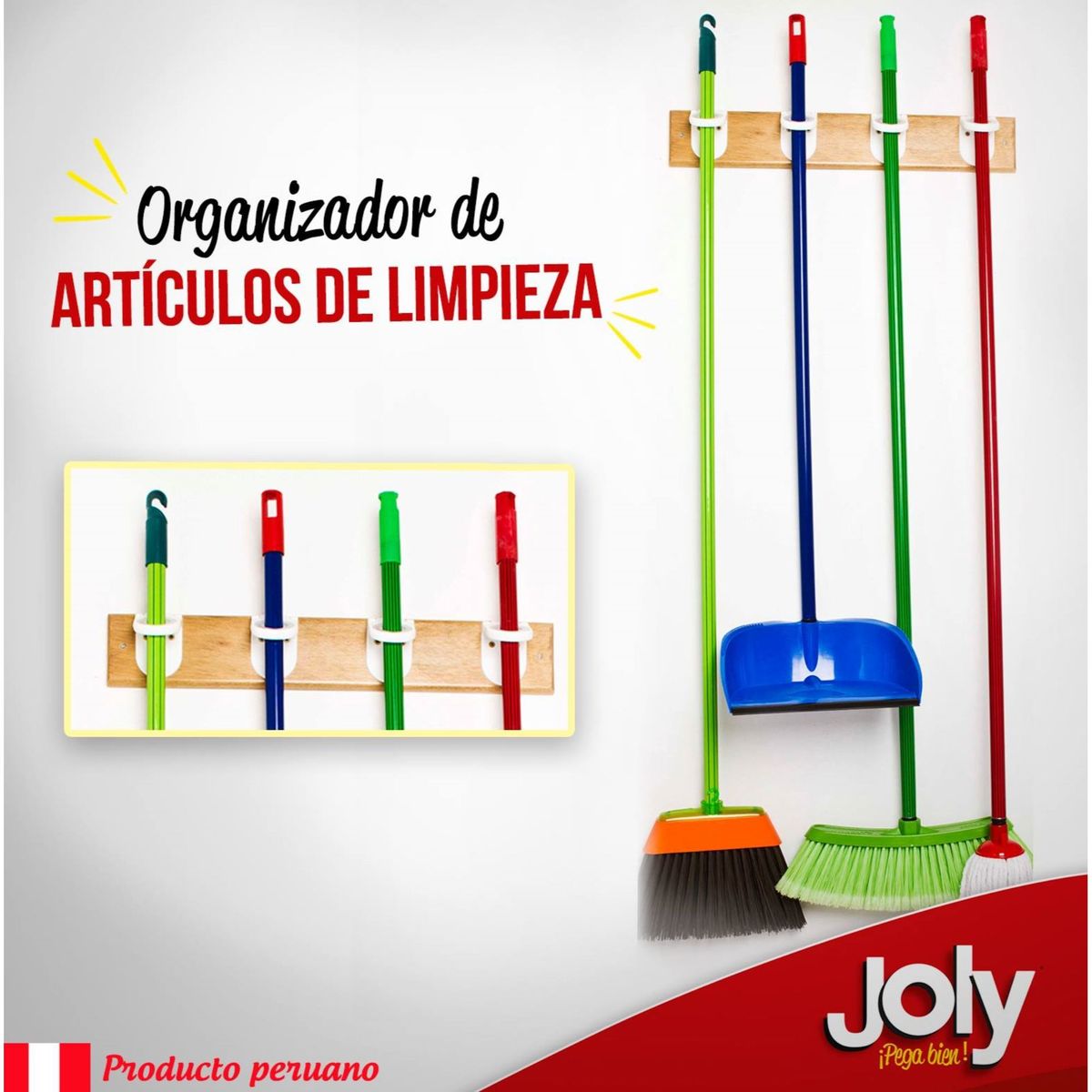 JOLY - Organizador de Artículos de Limpieza Madera