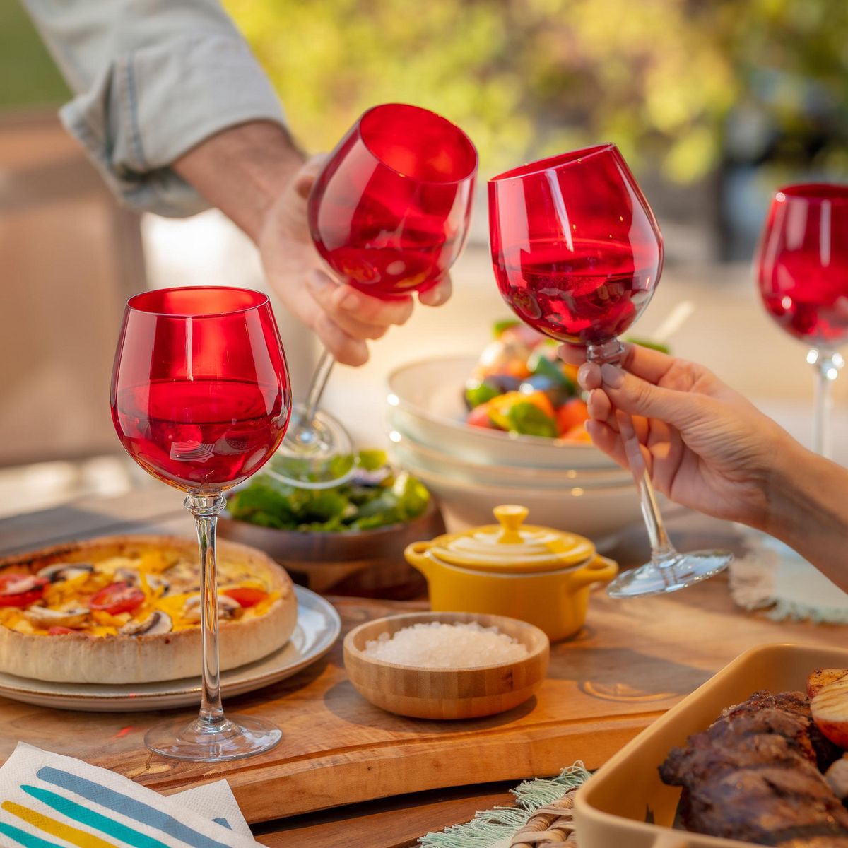 JUST HOME COLLECTION - Copa Agua Roja x 4 Unidades