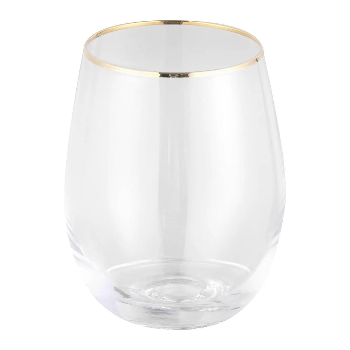 JUST HOME COLLECTION - Vaso de Borde Dorado 500ml