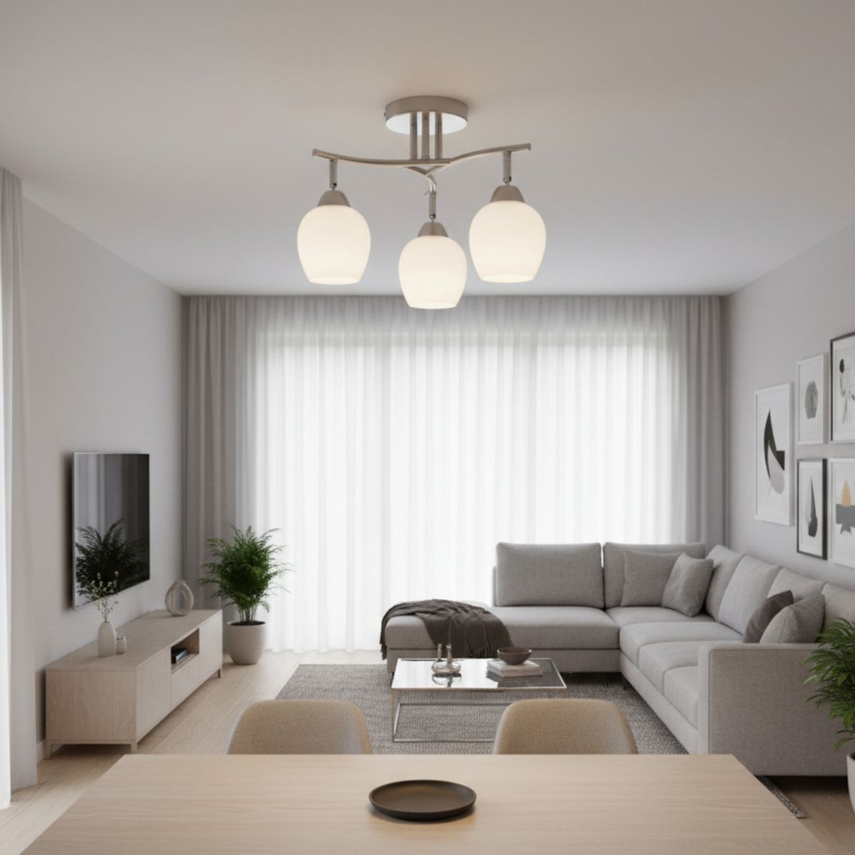JUST HOME COLLECTION - Lámpara de Techo New Bilbao 3L E27